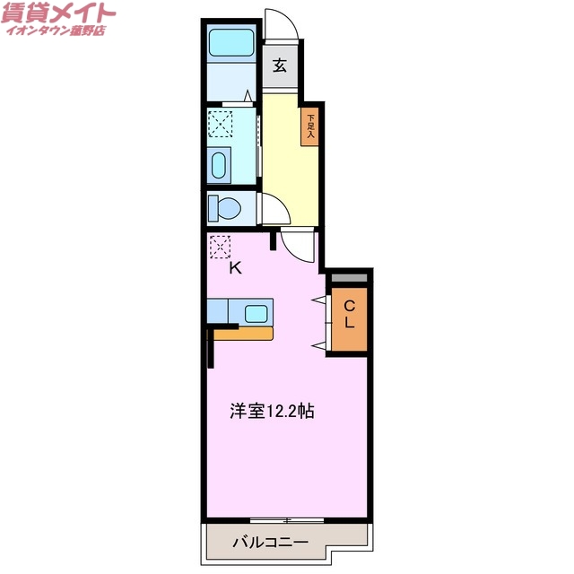 員弁郡東員町大字鳥取のアパートの間取り