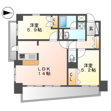 アピエス露橋の間取り