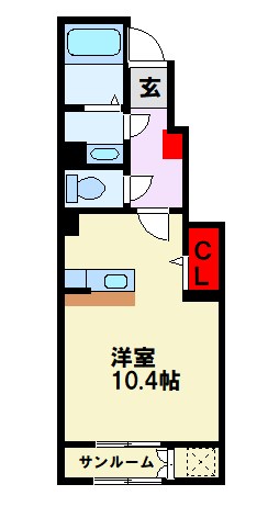 北九州市八幡東区諏訪のアパートの間取り