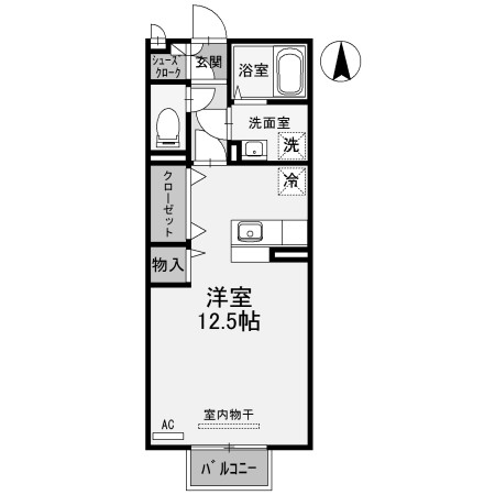 深谷市田所町のアパートの間取り