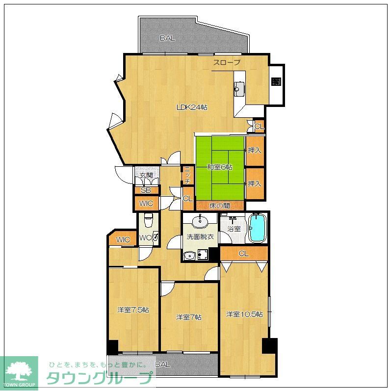 福岡市南区筑紫丘のマンションの間取り