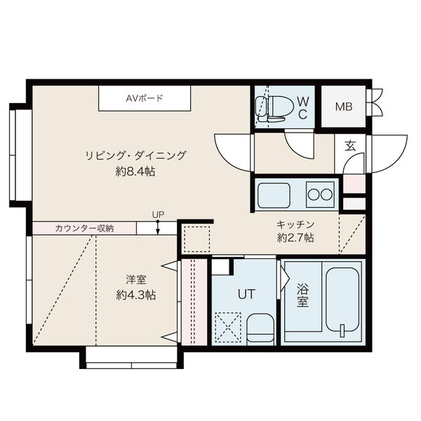 札幌市手稲区前田六条のマンションの間取り