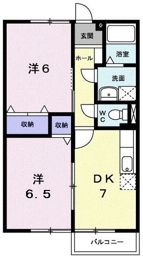 桐生市相生町のアパートの間取り