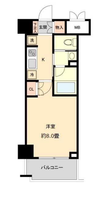 仙台市青葉区川内澱橋通のマンションの間取り