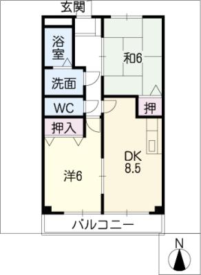 CRESCENT COURT WATANABEの間取り