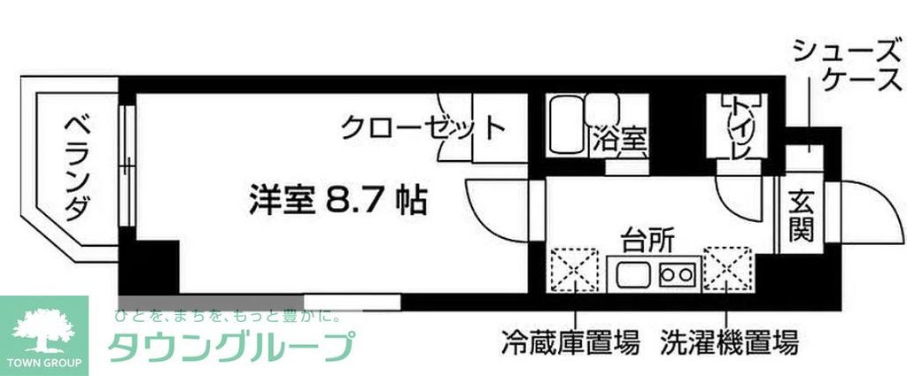 横浜市緑区中山のマンションの間取り