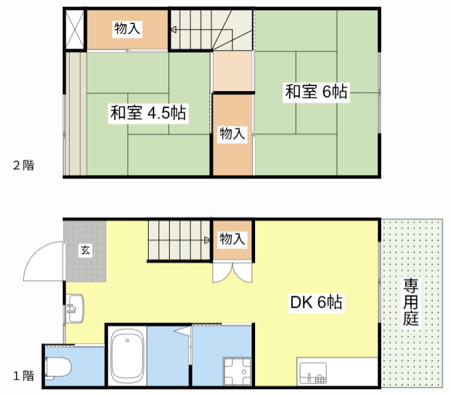ふじのマンションの間取り写真