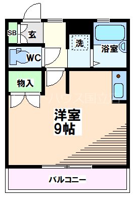西武国分寺線 恋ケ窪駅 徒歩6分 2階建 築25年の間取り写真