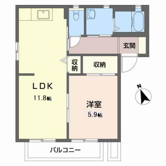 シャーメゾン東小羽山の間取り