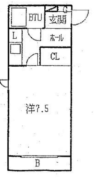 姫路市北八代のアパートの間取り