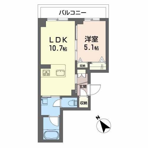 山形市木の実町のマンションの間取り