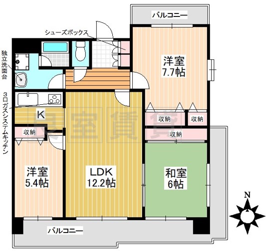 クレスト石川橋の間取り