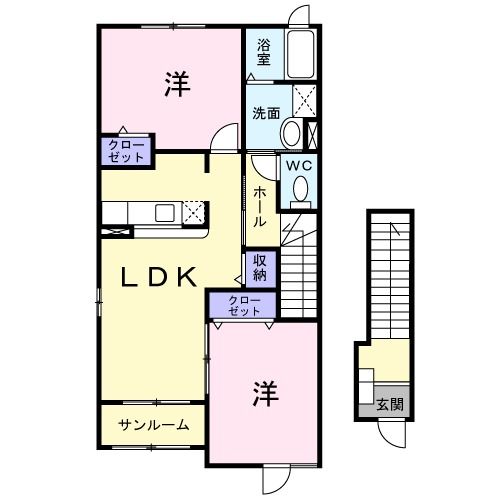 メゾン　ソレイユの間取り