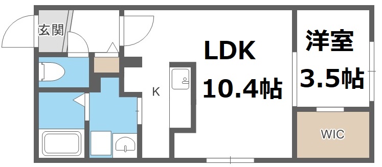 エアフォルク学園前の間取り