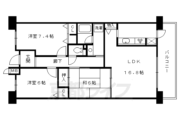 パデシオン桃山南の間取り