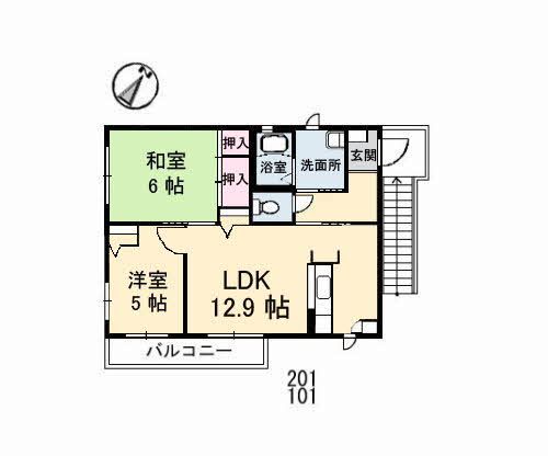 シャーメゾン北原の間取り