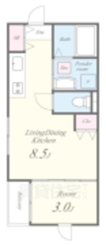 【京都市上京区中御霊図子町のアパートの間取り】