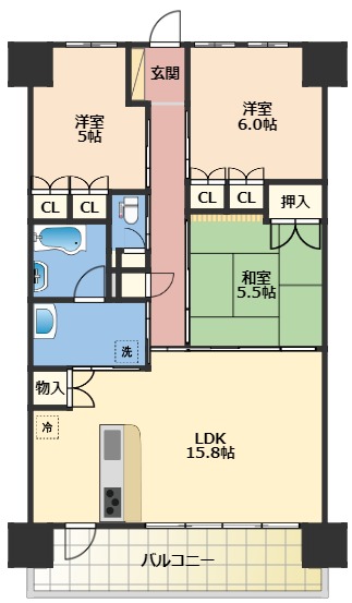 シャルマンフジスマート和歌山駅前EASTの間取り