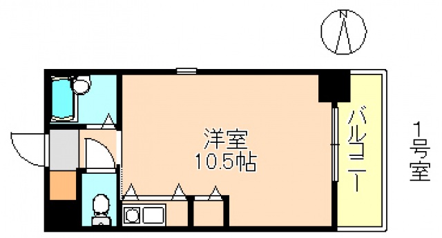 広島市中区舟入川口町のマンションの間取り