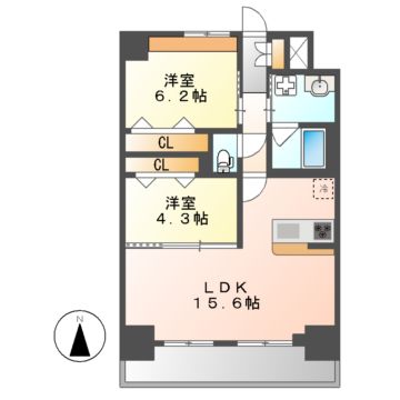 ハイドランジア東別院の間取り