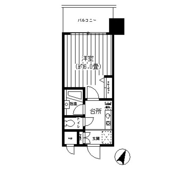 横浜市西区西平沼町のマンションの間取り