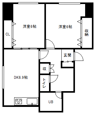 山鼻レジデンスの間取り