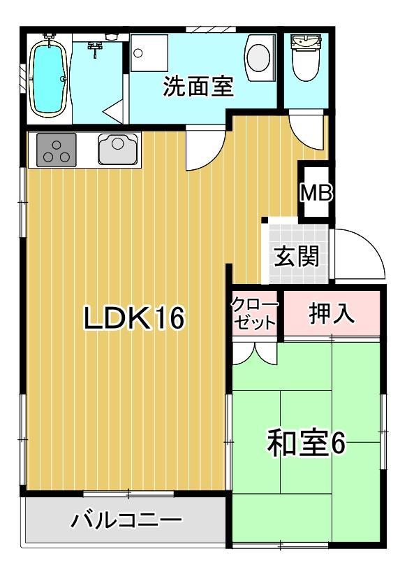 青梅市御岳本町のマンションの間取り