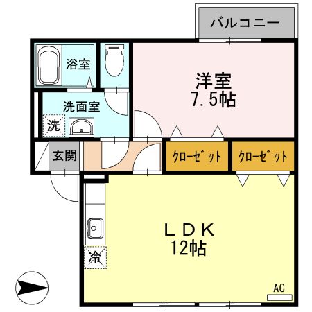 コーポコスモスの間取り