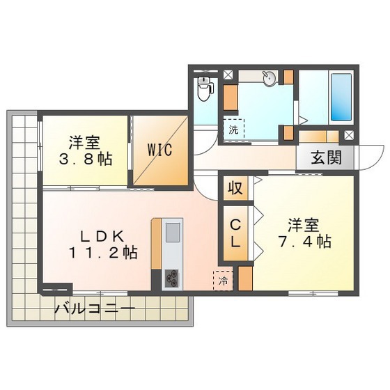 ディーシャンブル　南丸之内Ｄの間取り