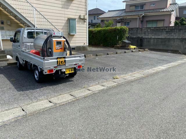 【古河市中田のアパートの駐車場】