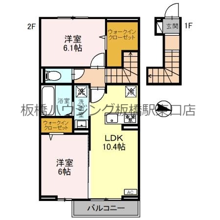 板橋区泉町のアパートの間取り