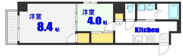 エイトバレー広島駅前通りの間取り