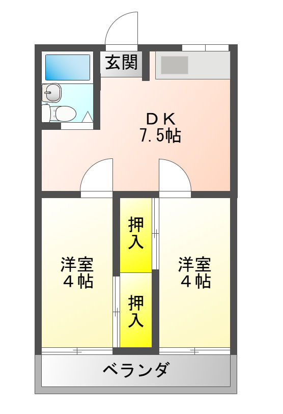 サンリッチ川北の間取り