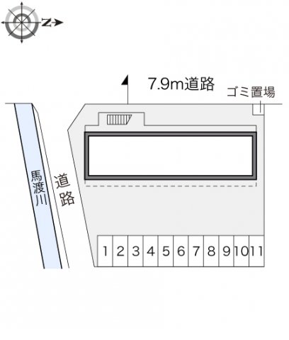 【レオパレスサニーフォートの駐車場】