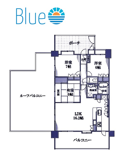 藤沢市城南のマンションの間取り