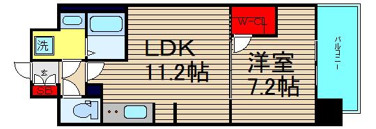 S-RESIDENCE日本橋Qualierの間取り