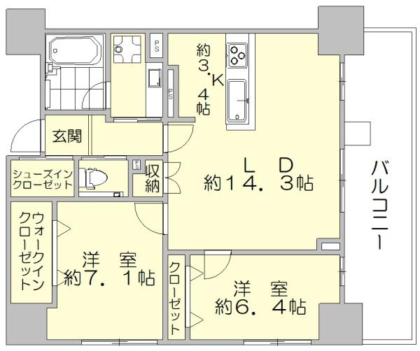 ゼクシオン博多の間取り