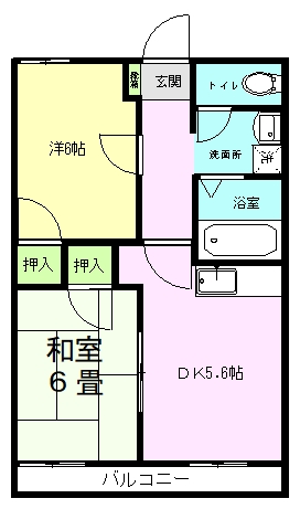 むさしハイツ５の間取り