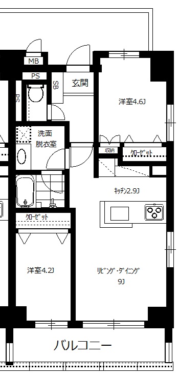 【メゼリテ表参道の間取り】