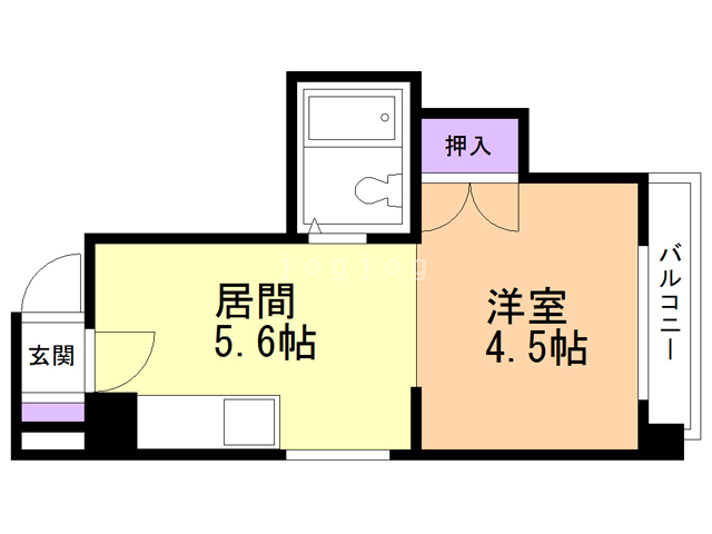 札幌市中央区南七条西のマンションの間取り