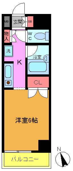 船橋市本町のマンションの間取り