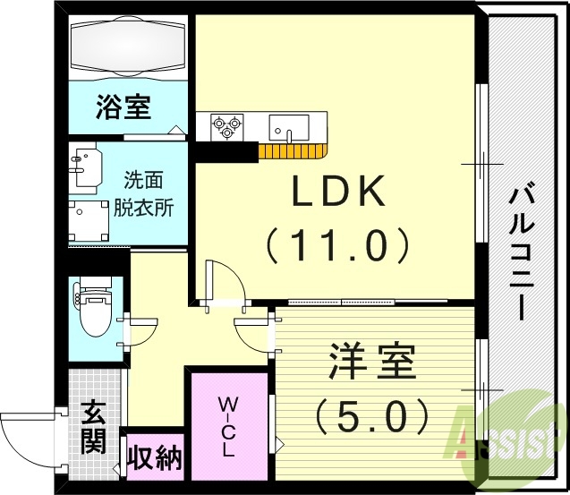 (仮)若王寺町新築マンションの間取り