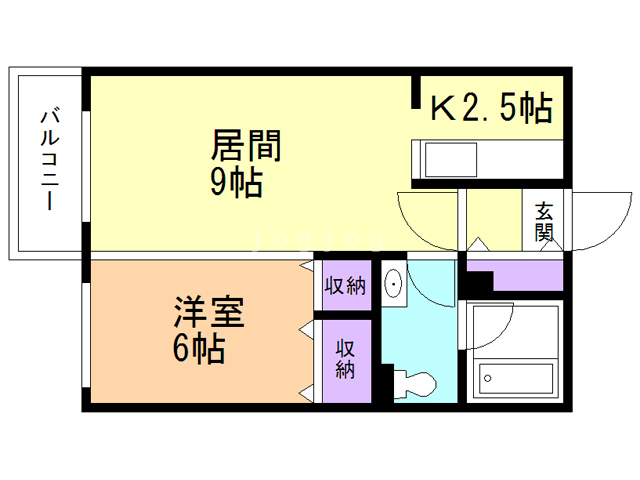 札幌市西区発寒九条のマンションの間取り