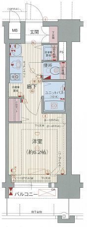 プレサンス神戸裁判所前デリシアの間取り