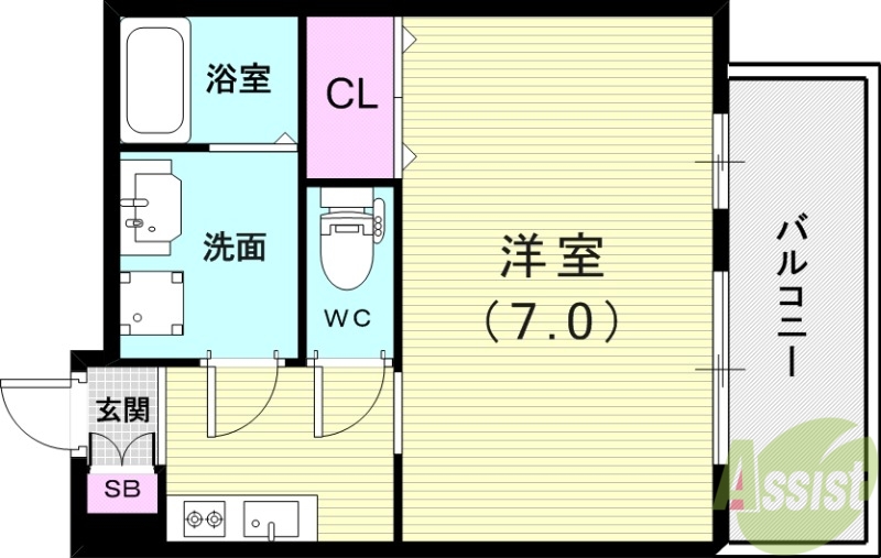 フォーリアライズ昭和南通IIの間取り