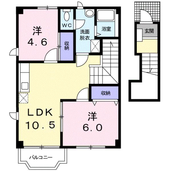 ＭＡＪＥＳＴＹ　２の間取り