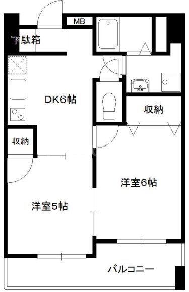 豊島区北大塚のマンションの間取り