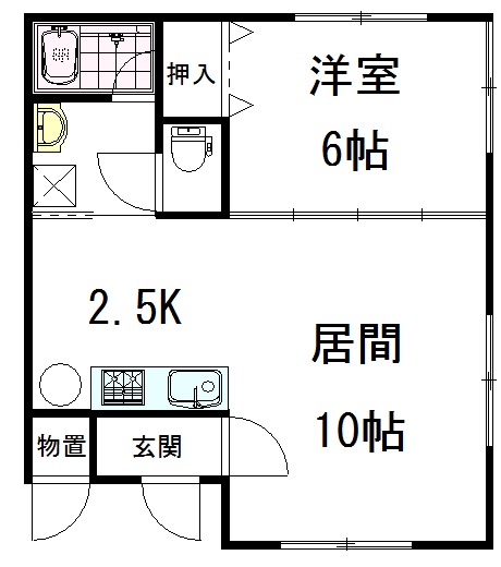 旭川市神楽岡七条のアパートの間取り