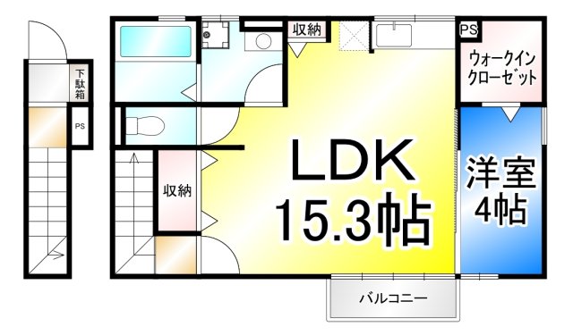 グランモアかじろ　Dの間取り