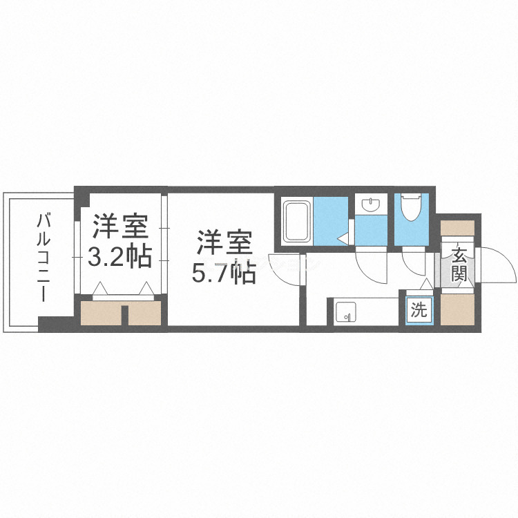 S-RESIDENCE日本橋Qualieの間取り